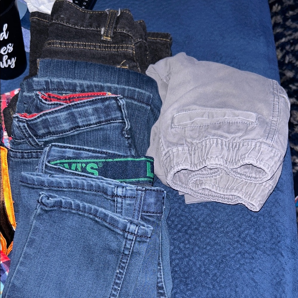 Stylish size 6- Jean /Gray Kids Bottoms